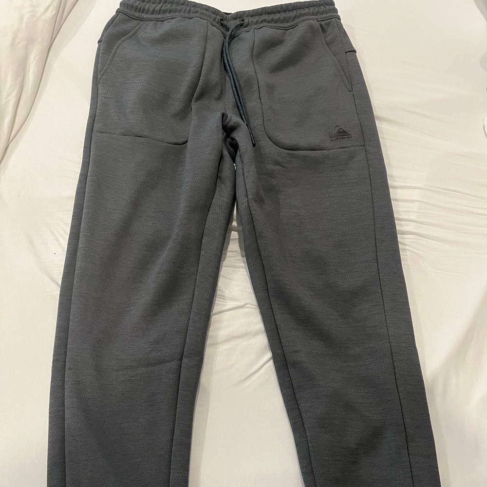 Quiksilver Mens Active Clean Surf Joggers Pants Charcoal Gray Size Medium